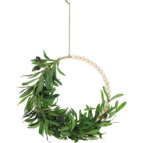 Couronne de perles en bois pour décoration de mariage (lot de 5 pièces) (1/5)