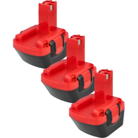 EXTENSILO 3x batteria sostituisce Bosch 2 607 335 709, 2 607 335 684, 2 607 335 692, 2 607 335 676 per utensile elettrico (3300 mAh, NiMH, 12 V)