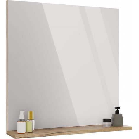 Badezimmerspiegel mit Ablage tigo 60x61,5 cm Eiche evoke für Badezimmerflur (1/5)