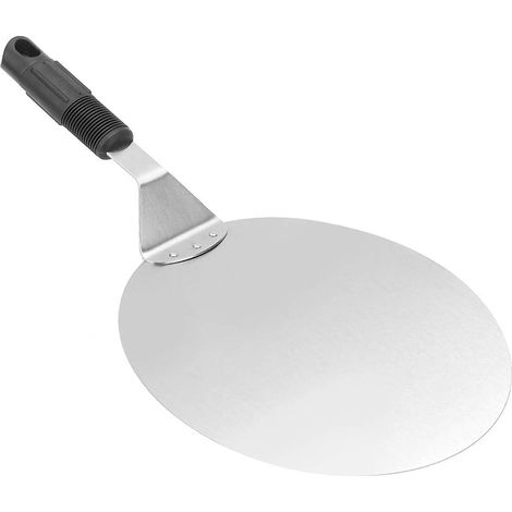 Runde Pizzaschaufel – 1 Stück – Edelstahl – Antihaftbeschichtung – Für Steinofen und Grill – Durchmesser 25,5 cm (1/5)
