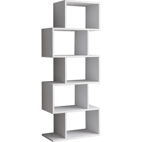 Holz Bücherregal "Meric" 60 x 30 x 150 cm - Weiß