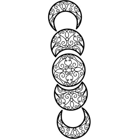 Stickers Muraux pour Chambre Style Nordique avec Phases Lune Noir (1/5)