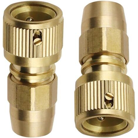 Applicable Lot de 2 connecteurs rapides en laiton extensibles pour tuyau d'arrosage et lavage de voiture (1/5)