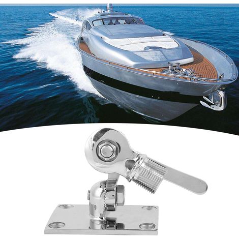 Antenne VHF marine en acier inoxydable 316 de 38 mm (1,50 po) avec embase réglable à double axe (1/5)