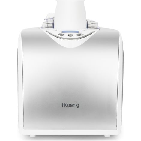 Turbine à glace réfrigérante 1L – Préparation rapide 30-40 min – Écran LCD – Arrêt automatique – Bol antiadhésif amovible – Cuillère à glace incluse – Hkoenig (1/5)