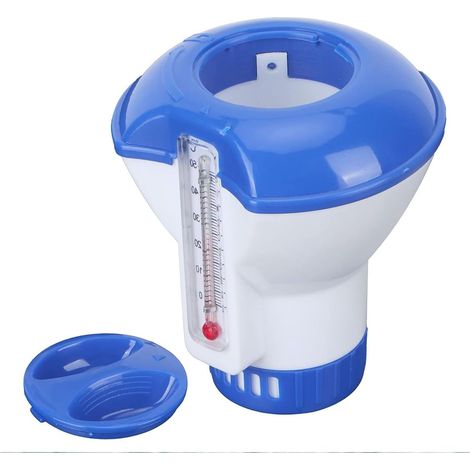 Distributeur de chlore de piscine avec thermomètre, grande capacité, accessoires de piscine pour grands et petits jacuzzis (1/5)