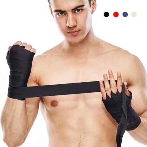 Bandages de boxe - bandages pour les mains - protège-poignets - bandages Sanda - protège-mains pour sac de frappe - bandages d'entraînement Muay Thaï - arts martiaux (1/2)