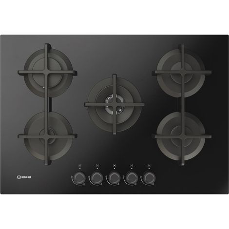 Indesit ING 72T/BK 1 Negro Integrado 75 cm Encimera de gas 5 zona(s)