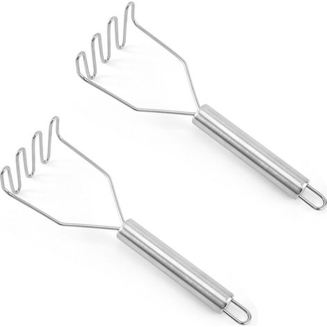 2 Kartoffelstampfer, robuste Ausführung aus Edelstahl