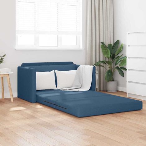 Canapé-Lit,Lit de jour,Lit de repos 110cm Bleu tissu (1/5)
