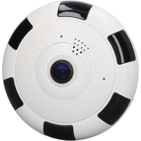 Caméra IP sans fil panoramique 360° vision nocturne 3D temps réel, vidéosurveillance domestique, prise UE 100-240V, blanc. (1/5)