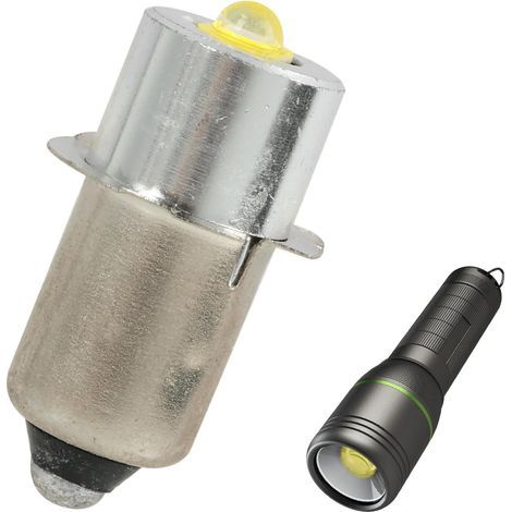 LED Bulb P13.5S, 3V, 3W, 160LM, White Light, For Flashlight and Work Light (1/5)