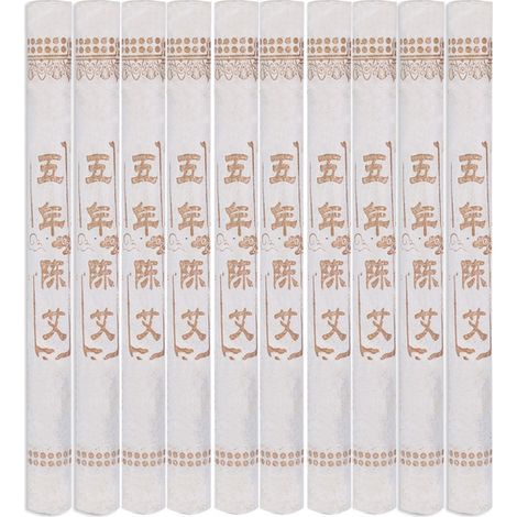 Lot de 10 rouleaux de moxa pur de 5 ans pour massage par acupression, minceur et beauté. Bâtonnets de moxibustion. (1/5)