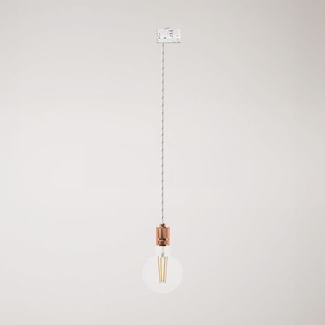 Creative Cables - Suspension avec douille en aluminium moleté pour rails - ampoule non incluse (1/5)