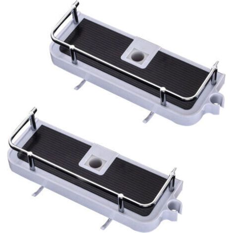 2-pack Shower Caddies No Drilling Required, Shower Holders for Shower Rods 22-25mm (1/4)