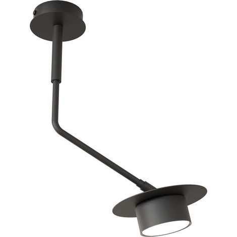Plafonnier noir MIZU bras géométrique GX53 12W Emibig (1/5)