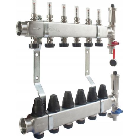 Manifold Ferro 13-way acciaio inox 74 mm larghezza 710 mm altezza (1/3)