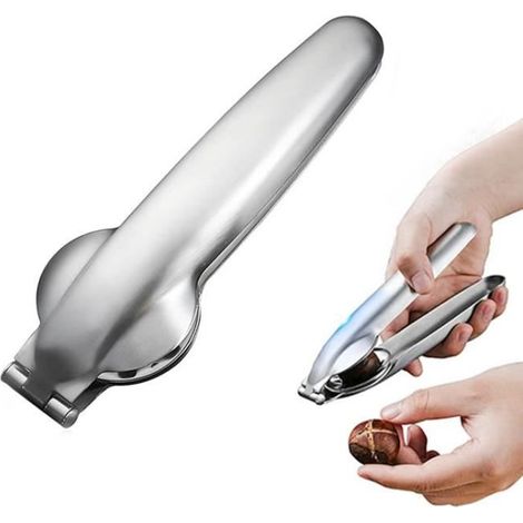 Pince a Chataigne Coupe-Châtaignes Multifonctionnel, Ouvre Chataigne en INOX, Pince Chataigne Clip pour Châtaignes (1/4)
