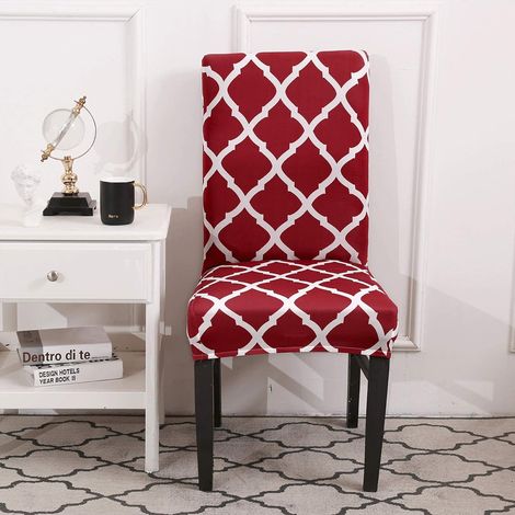 APEX Housse élastique pour chaise haute, motif à carreaux rouges, lavable en machine, idéale pour les décorations de fêtes. (1/5)