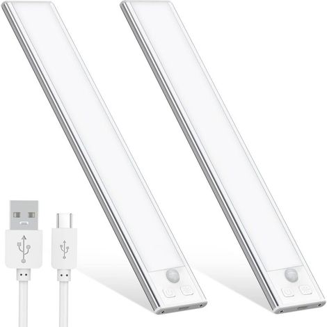 Wiederaufladbare 20-cm-LED-Schrankleuchte – Bewegungsmelder – 100° diffuses Licht – Bis zu 80 Stunden Akkulaufzeit – Einfache magnetische Montage – 20CM-2 (1/5)