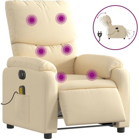 Maison Exclusive - Sillón reclinable de masaje eléctrico tela col