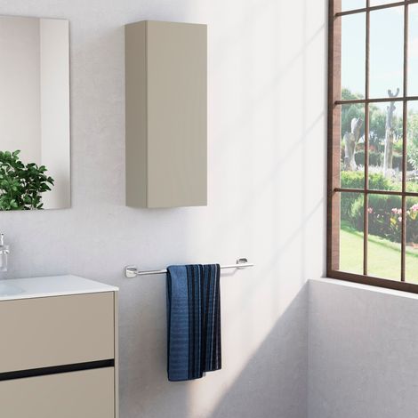 Inda - Pensile bagno con anta SX e ripiano 30x80 cm - Terra di (1/4)