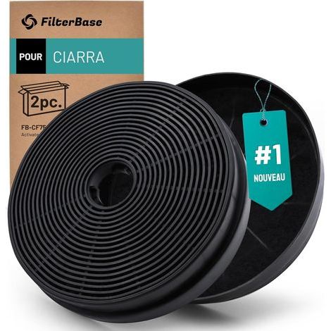 Lot de 2 filtres à charbon compatibles avec Ciarra CBCF003 - Filtres pour hotte aspirante (1/5)