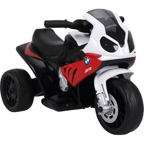 Voiture électrique-enfants BMW S1000RR-licence officielle-batterie incluse-structure acier-couleur rouge-66x37x44 cm (1/5)