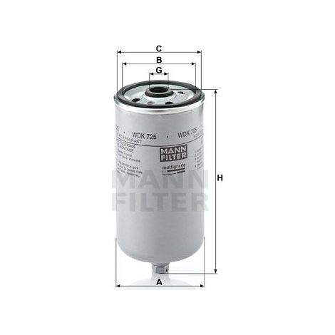 Filtro olio Mann WDK725