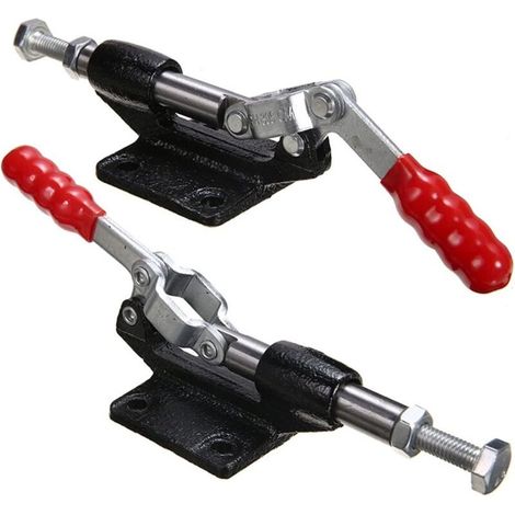Toggle Clamps,2Pcs Hold Down Push Pull Action Hand Tool Toggle Hand Tool Quick Release Manual Clamp Latch Horizontal Lever Clamp Quick Release Bar (227kgf)