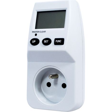 Tibelec – Compteur de consommation électrique 3600W – Tension 230V – Affichage consommation instantanée et coût – Piles de sauvegarde incluses (1/3)