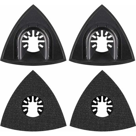 Green Mobility-4Pcs Delta Patin de Ponçage 80mm Multi-outil Accessoires pour Patin de Fixation, Lame à Multi Outil, Accessoires Outil Oscillant pour Worx Mikita Dewalt Power Tool, Worx Tool, Bosch Mul (1/5)