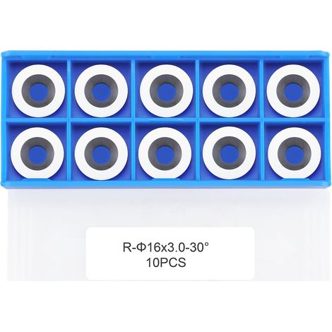 16mm Round Carbide Inserts for Wood Turning, Indexable Carbide Burr R16×3mm Suitable for Wood Lathe 10pcs (1/5)