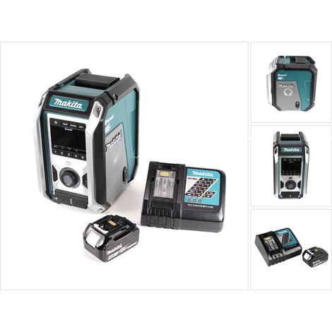 Makita DMR 115 RM1 Akku Baustellenradio 12V - 18V  Bluetooth DAB+ IP65 + 1x Akku 4,0 Ah + Ladegerät (1/5)