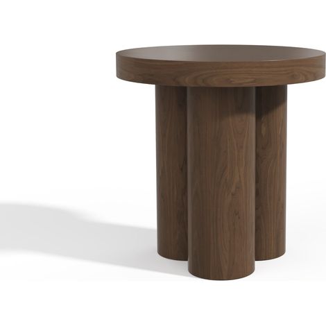 Table d'appoint en bois contreplaqué noyer foncé NARI (1/5)