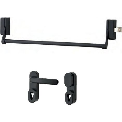 THIRARD - Serrure en applique antipanique 1 point latéral réversible laqué noir porte maxi 1150 mm pour industrie - THIRARD (1/3)