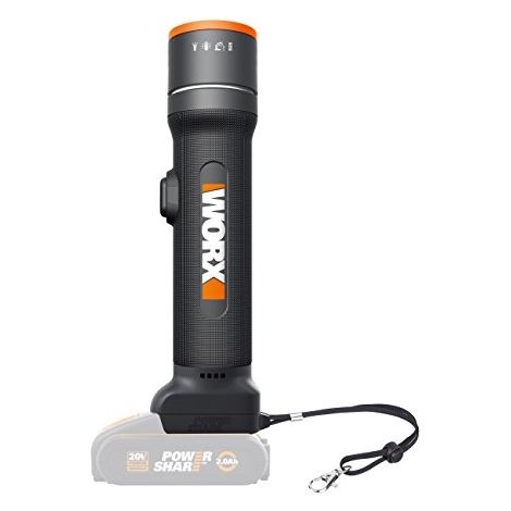 Worx Lampe multifonction portable gris rechargeable 20 V