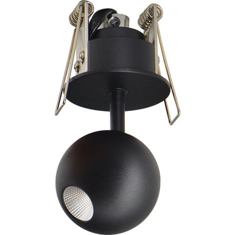 Mini Bora Recessed Faretto LED da Incasso 4,5W 38º 3000K Nero Mate - Design Orientabile e Anti-abbagliamento - Beneito & Faure