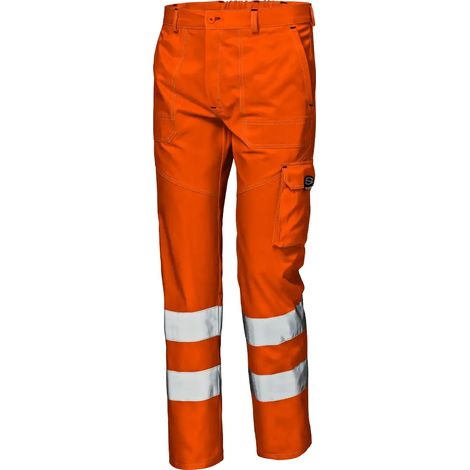 SIR SAFETY SYSTEM MISTRAL Pantalon de travail multipoches orange haute visibilité Taille 58