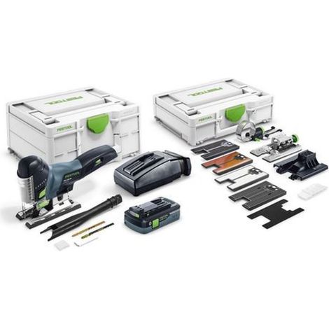 Festool – Scie sauteuse sans fil CARVEX PSC 420 HPC 4,0 avec 2 batteries 4,0Ah – Moteur EC-TEC – 3800 courses/min – Pour coupes précises (1/10)