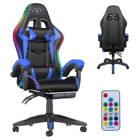 Sedia Gaming RGB con Luci LED Sedia Ergonomica Poltrona ufficio girevole (1/5)