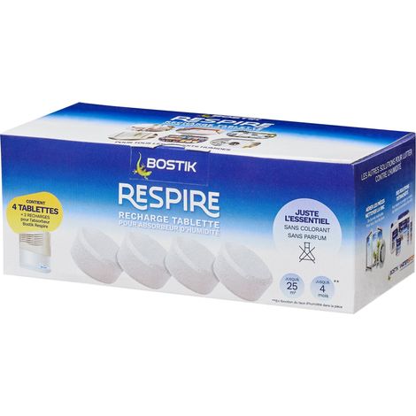 4 Recharges Absorbeur Respire 4X250 g - Bostik (1/4)