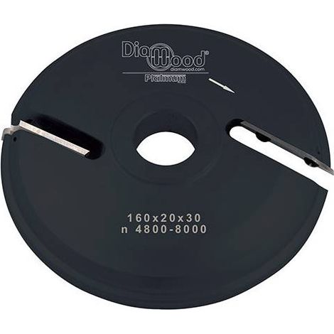 Porte-outils de toupie plate-bande par-dessous D. 160 x Al. 30 x Ep. 20 x P. 48 mm Z 2 - Diamwood (1/2)
