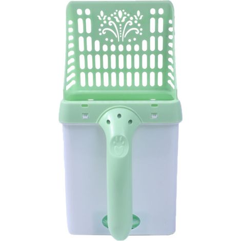 Kit de nettoyage pour litière de chat - Fournitures pour animaux dômestiques - Pelle à litière pour chat (vert) (1/5)