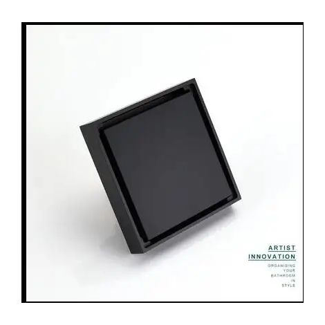 (black)Invisible Floor Drain Ensembles D'Accessoires De Salle De Bain Ralo Banheiro Shower Room Toilet Drainage Mosaic Tile Bathroom (1/4)