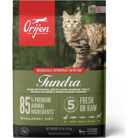 Orijen tundra pienso para gatos adulto pato, jabalÍ 5,4 kg (1/2)