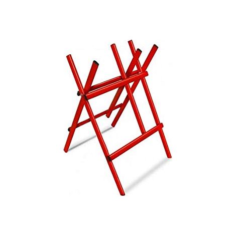 ANDRYS - Cavalletto Taglia Tronchi Pieghevole, con Viterie e Tappi in Pvc, in Acciaio Verniciato a Polvere, 80 x 60 x 100 cm, Colore Rosso