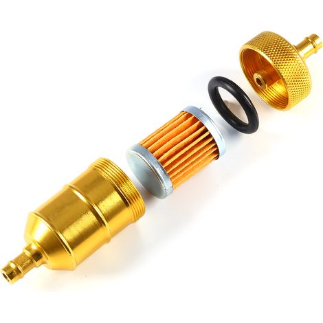 Filtre à essence en ligne pour moto dirt bike, nettoyeur de carburant, raccord 6mm 1/4", 1 pièce (1/5)