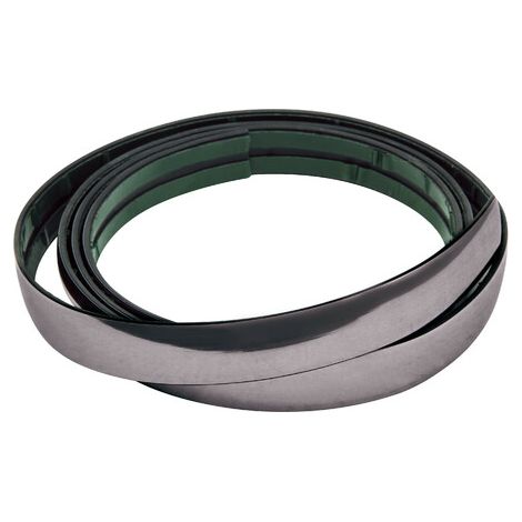 Profilo adesivo cromato nero - 4 m - 39 mm (1/3)