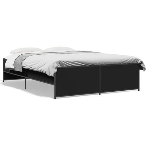 Maison Exclusive - Giroletto Nero 120x190 cm in Legno Multistrato e Metallo